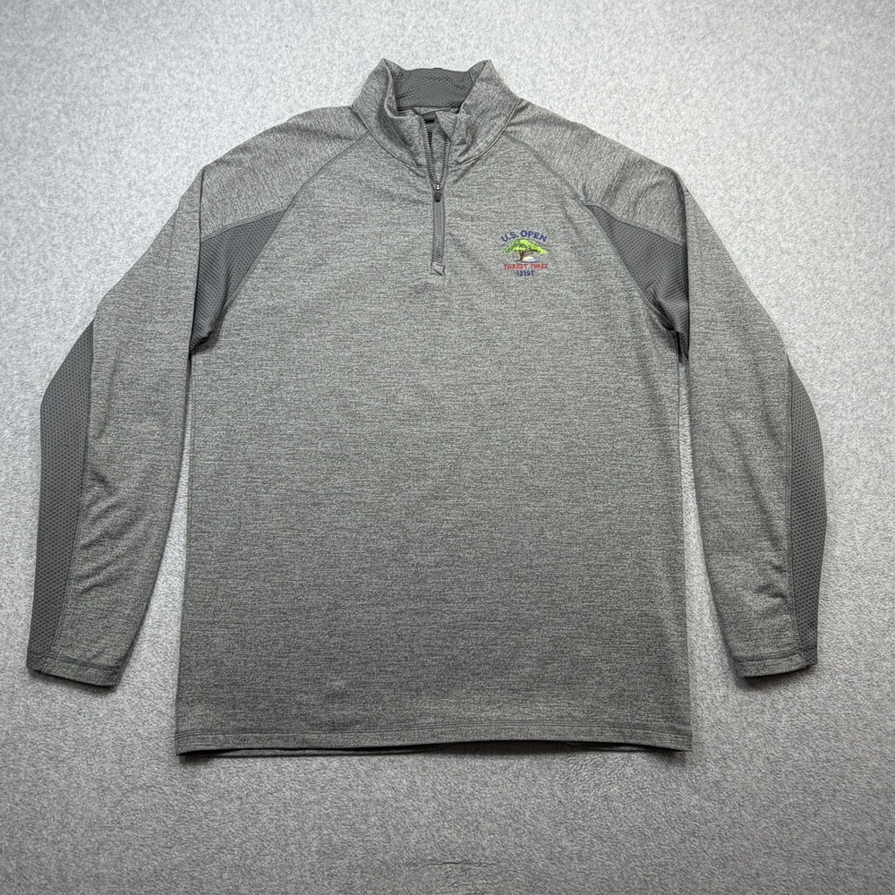 US Open Torrey Pines Pullover Men Small Gray Golf Puma Core 1/4 Zip Performance